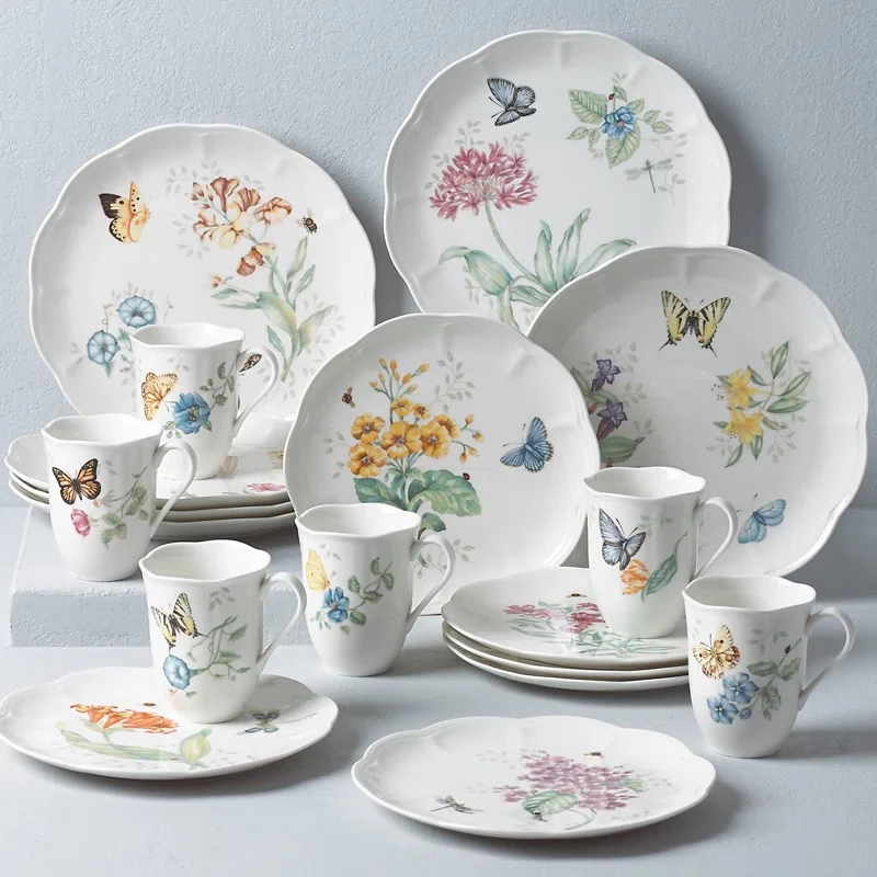 Lenox Butterfly Meadow 18 Piece Dinnerware Set, Service for 6